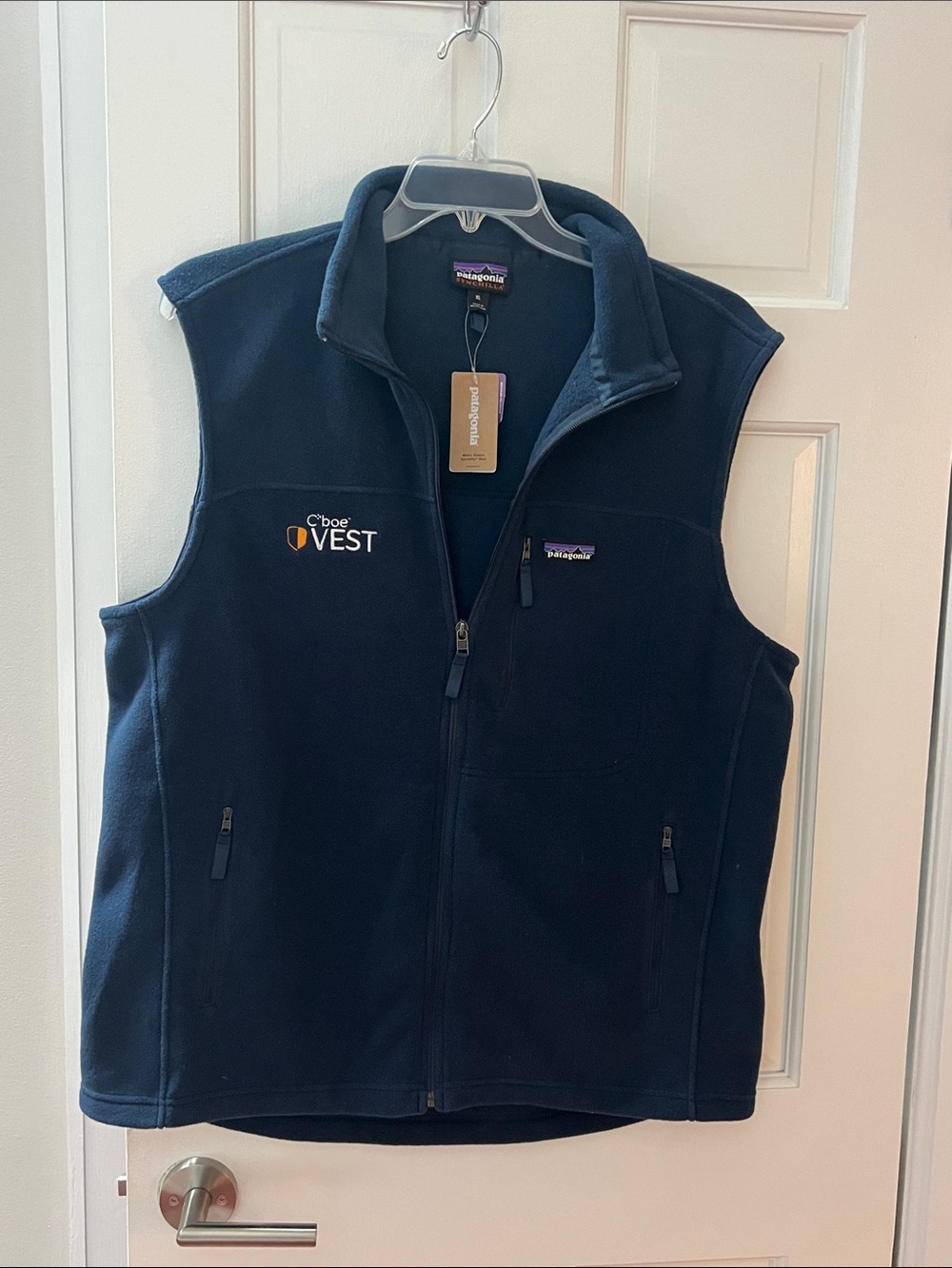 Patagonia Navy Sleeveless Fleece Vest with Full Zip